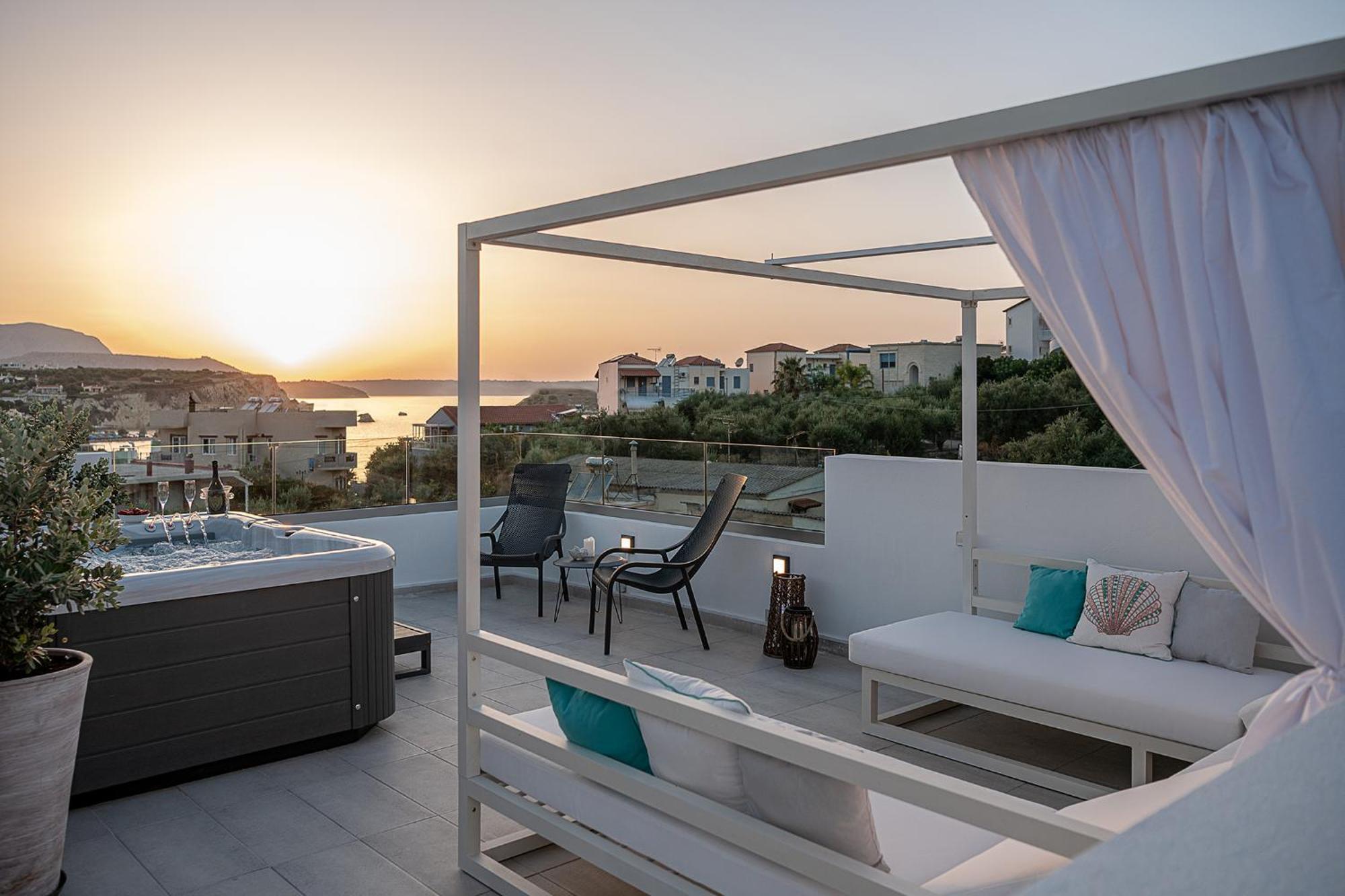 Avrilia Seaside Villa Heated Pool Almirida Exteriör bild