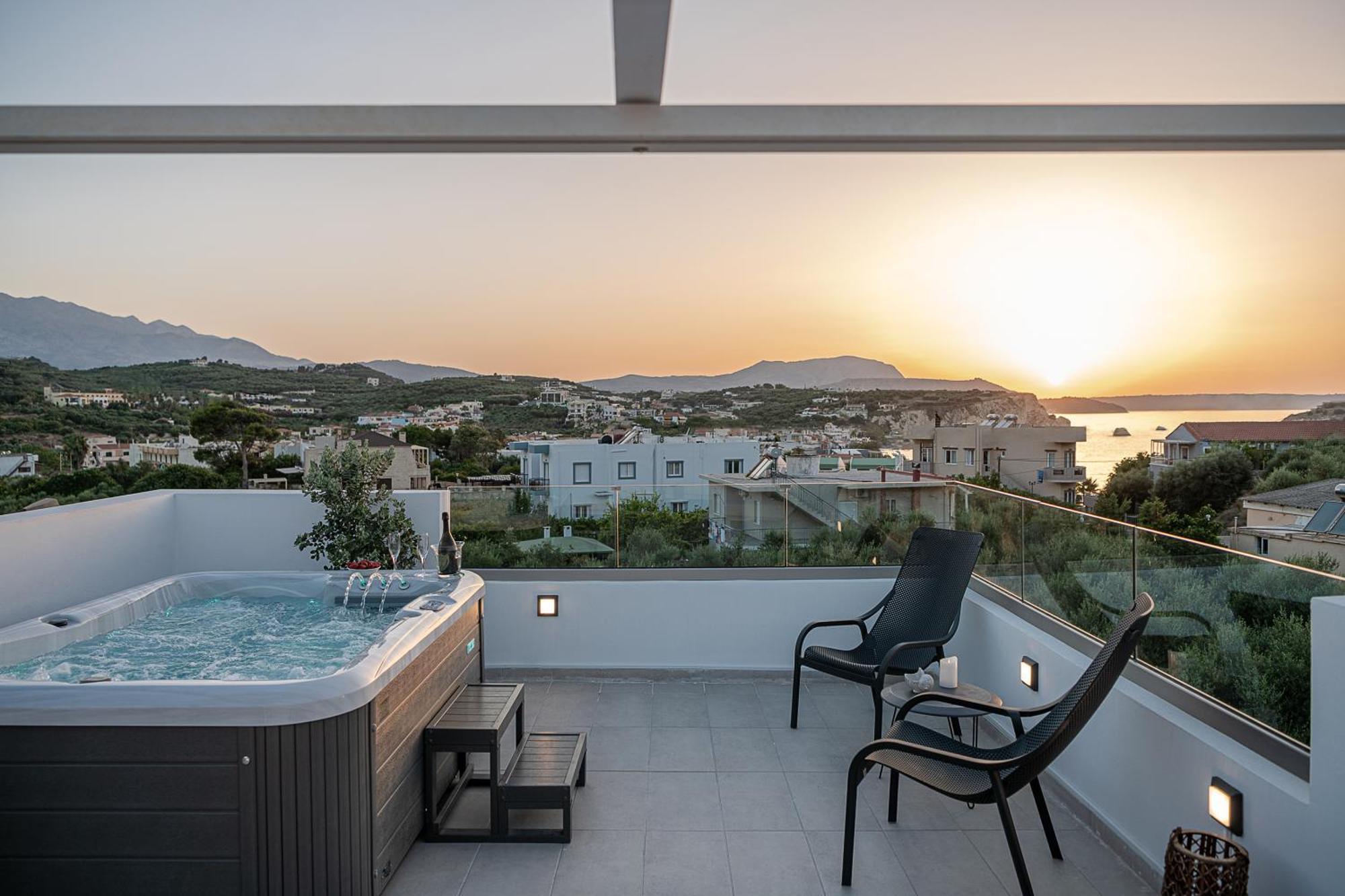 Avrilia Seaside Villa Heated Pool Almirida Exteriör bild