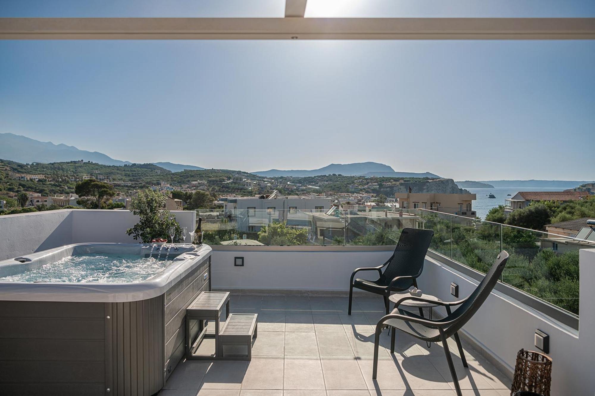 Avrilia Seaside Villa Heated Pool Almirida Exteriör bild