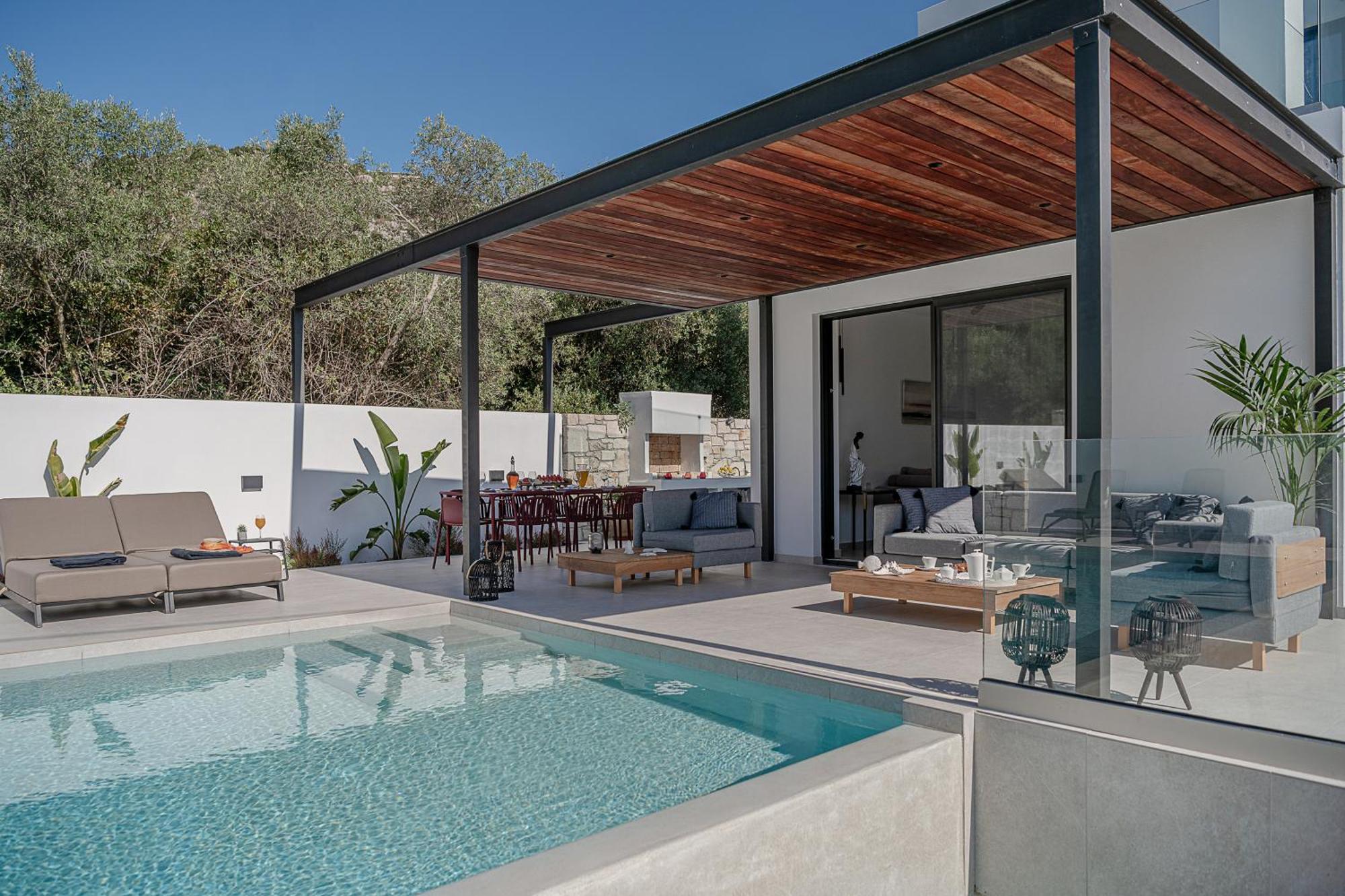 Avrilia Seaside Villa Heated Pool Almirida Exteriör bild