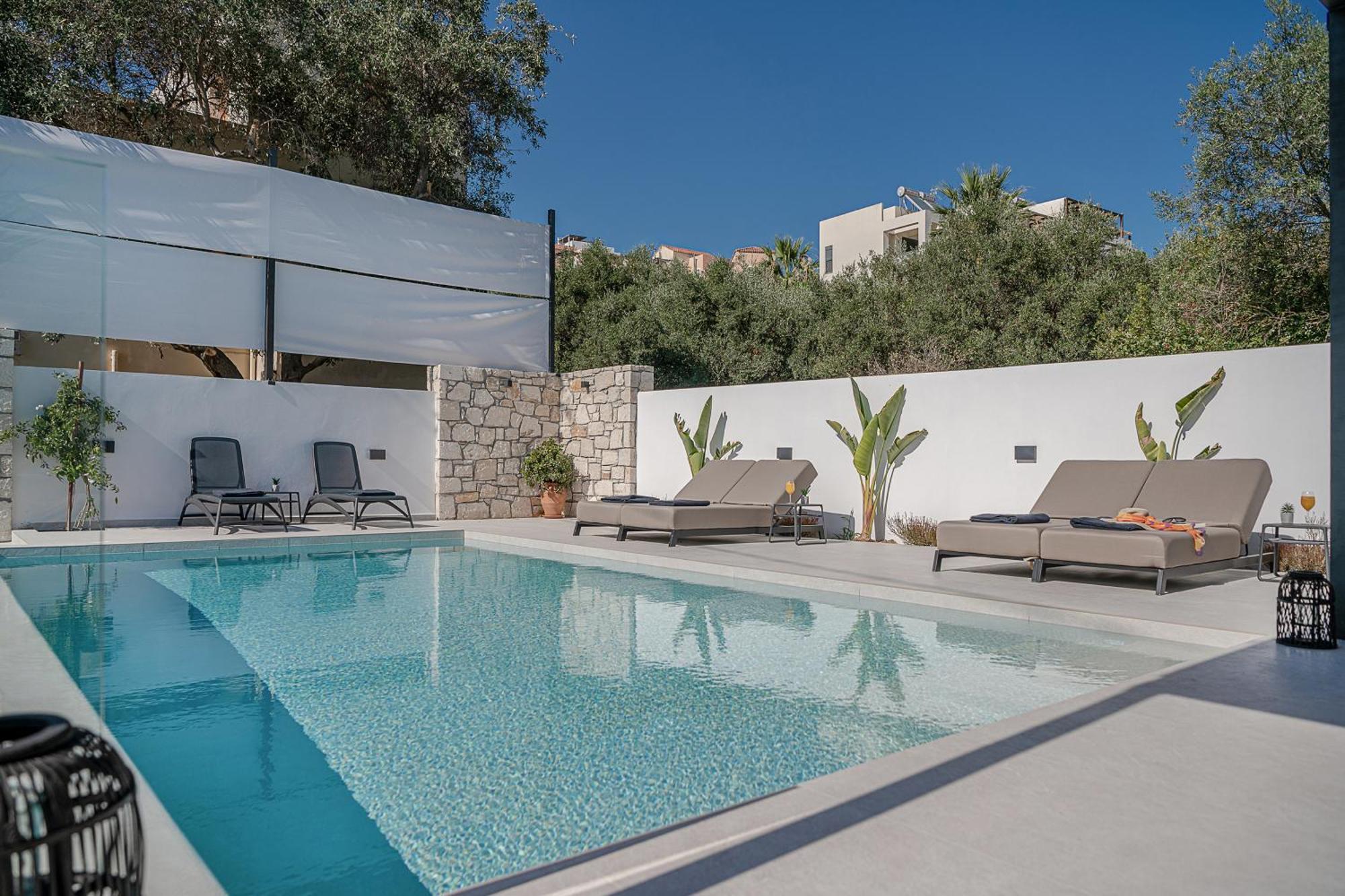 Avrilia Seaside Villa Heated Pool Almirida Exteriör bild